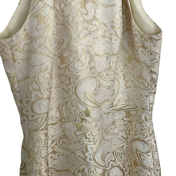Tocca, Cream and Gold  Sleeveless Dress - Picture 4 of 7